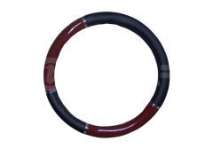 STEERING WHEEL COVER 46-48 Ø46-48 POLIPIEL BLACK-WOOD