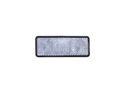 10 RECTANGULAR TRAILER REFLECTORS WHITE ADHES.FIXING 95*38MM