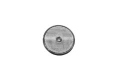 WHITE ROUND TRAILER REFLECTORS (10 PCS) SCREWS FIXING ø 70MM