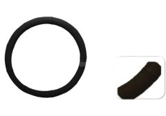 STEERING WHEEL COVER (BLACK LEATHER 37-39CM.)