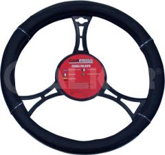 STEERING WHEEL COVER (BLACK/CARBON 37-39CM.)